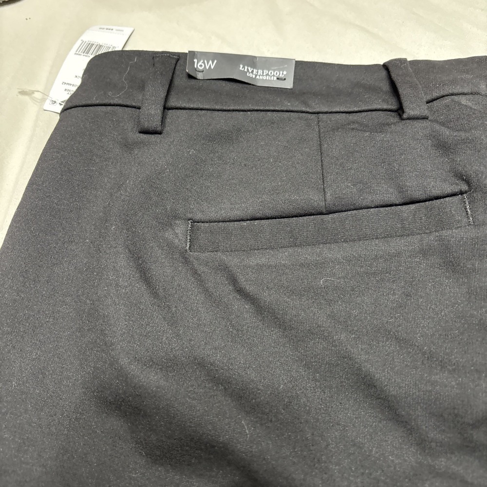 Liverpool Los Angeles Kelsey Trouser Pants Sz 16W Black Stretch Career - Picture 3 of 15